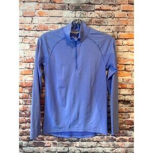 PUMA Golf Ladies You-V Quarter-Zip blue purple long sleeve shirt women's small